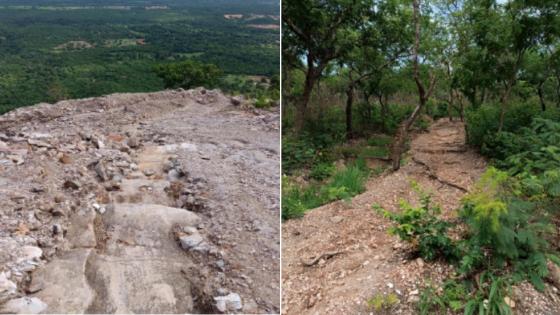 Obra de estrada no Morro de Santo Antônio gera degradação e riscos.