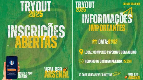 Em busca de novos atletas, Cuiabá Arsenal abre inscrições para TryOut 2025.