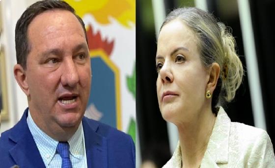 Deputado Valdir Barranco, presidente do PT/MT e a deputada Gleisi Hoffmann , presidente PT nacional