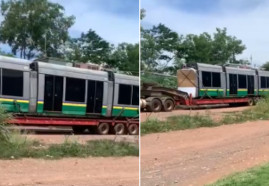 Restante dos vagões do VLT são transportados para Bahia