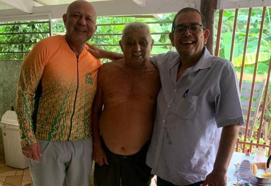 Abel (esquerda), Seo Lichicho (meio) e Maninho de Barros (direita)