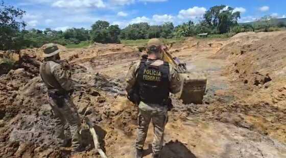 PF combate estação ilegal de minério no interior de MT.