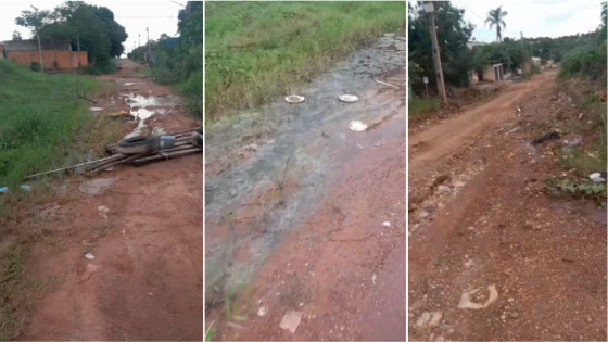 Morador crítica abandono de ruas em VG: “Prefeita blogueira tinha que vir aqui”.