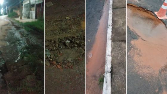Moradores denunciam caos no abastecimento de água e abandono de vias públicas em VG.