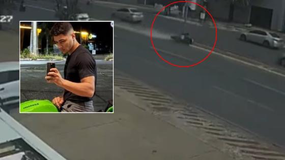 Vídeo mostra motociclista sendo “fechado” antes de atingir poste e morrer em Cuiabá.
