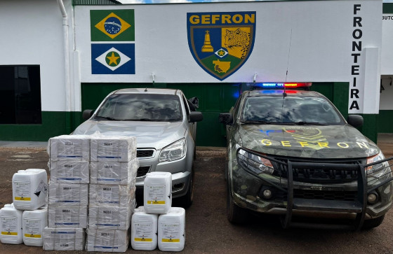 Gefron apreende carga ilegal de agrotóxico boliviano no Brasil avaliada em R$ 100 mil
