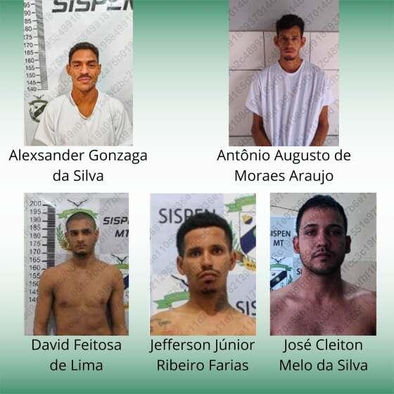 Cinco detentos fogem de Penitenciária em MT usando corda artesanal