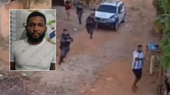 Câmera flagra perseguição antes de troca de tiros que matou suposto traficante.
