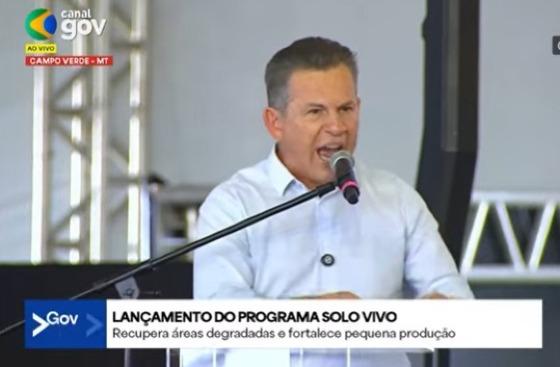 Sob vaias, governador Mauro Mendes exalta avanços e promete foco na agricultura familiar