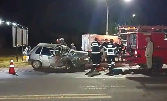 Casal de idosos morre em acidente na entrada de Nossa Senhora do Livramento