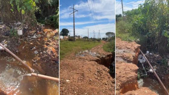 Buracos, vazamento de água e esgoto a céu aberto expõem abandono em VG.