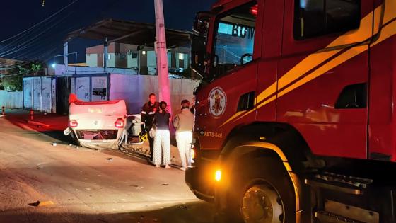 Acidente; Cuiabá; Polícia Militar; Corpo de Bombeiros; Capotamento;