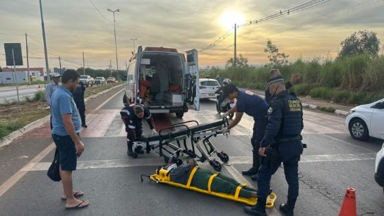 Motociclista sofre acidente no mesmo lugar que estudantes foram atropeladas em VG.