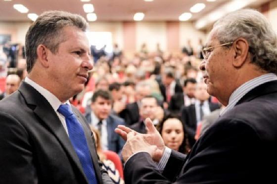 Governador Mauro Mendes e o senador Jayme Campos