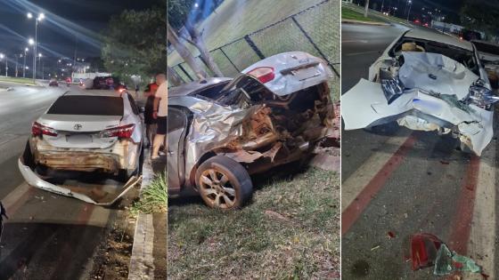 Adolescente pega carro escondido e causa acidente com três veículos em VG.