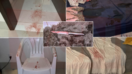 Fotos revelam marcas de sangue e local onde terapeuta foi morta.
