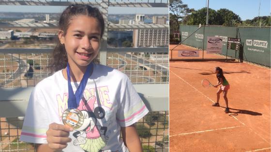 Várzea-grandense de 11 anos brilha no tênis nacional e é convocada para Copa das Federações.