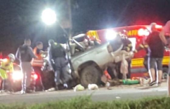 Motorista morre em grave acidente envolvendo quatro veículos 