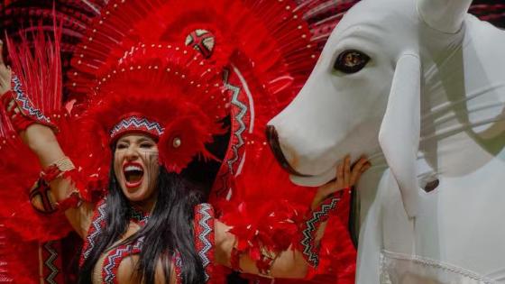 Isabelle Nogueira comemora vitória de Boi Garantido 