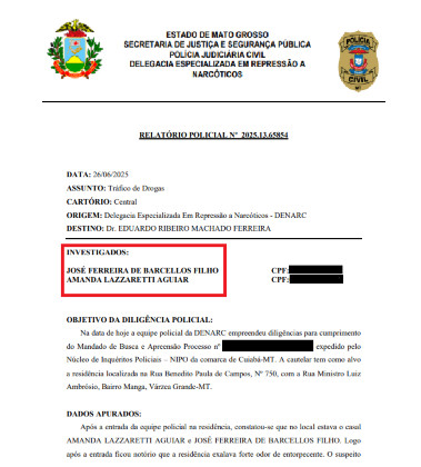 Relatório José Ferreira e Amanda Lazzaretti Aguiar/2