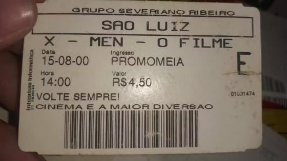 Internauta resgata antigos ingressos de cinema e preço das entradas impressiona