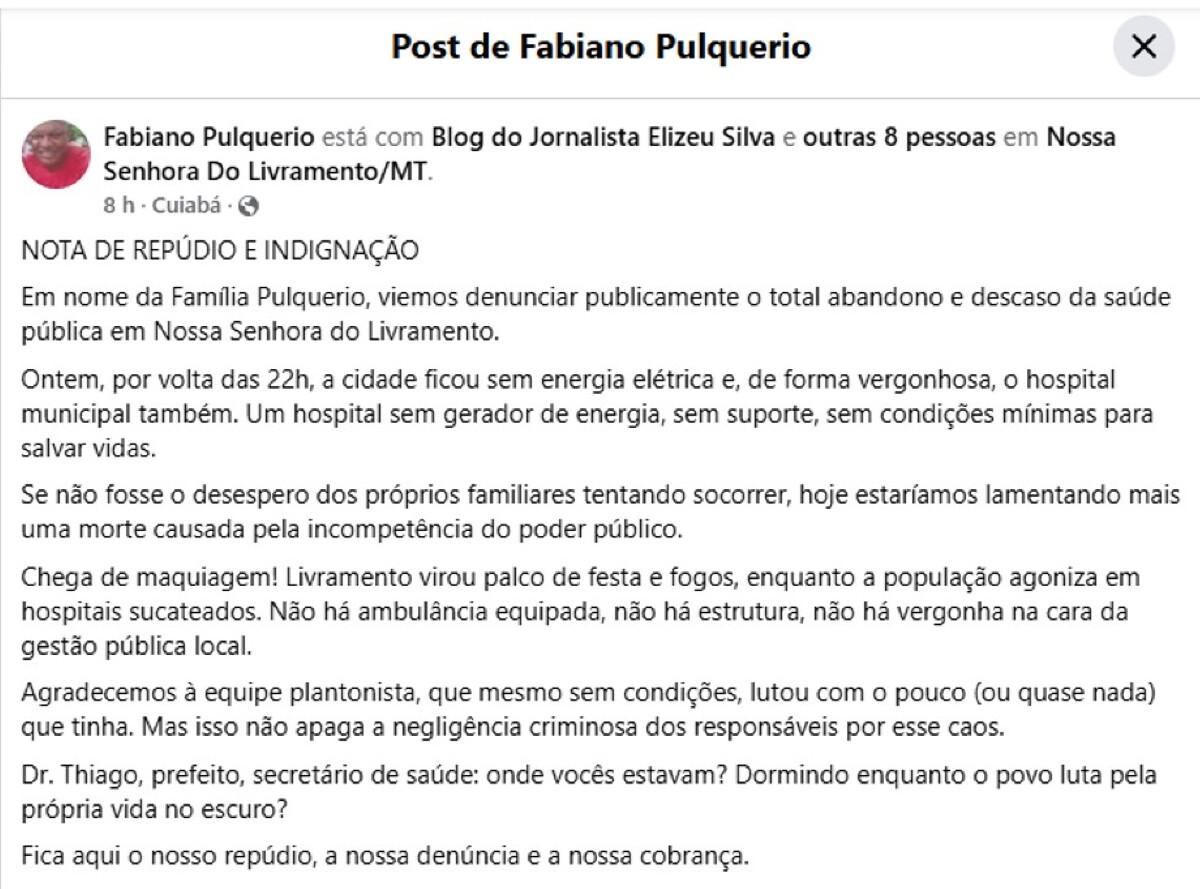 nota de repúdio