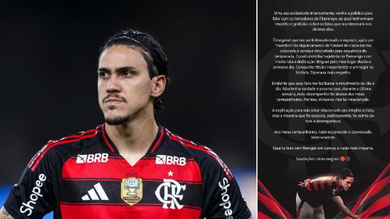 Pedro se manifesta após críticas de Filipe Luís: “É inegável que me senti desvalorizado”.