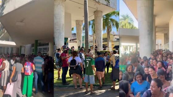 Gestantes, mães e idosos pernoitam em frente à prefeitura para garantir cadastro no programa Casa Cuiabana