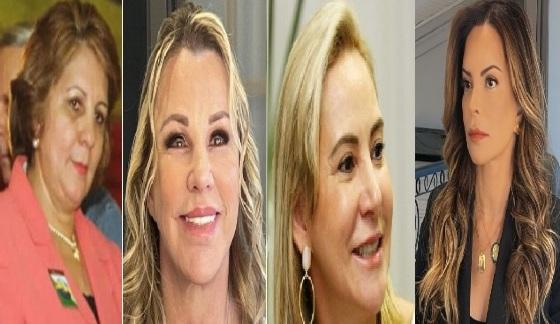 Isabel Campos - falecida em 2012 (à esquerda),Terezinha Maggi e Roseli Barbosa (centro) e Virginia Mendes (à direita)