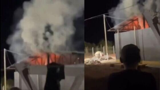 Funcionários de empresa entram em confronto com PMs e incendiam alojamentos.