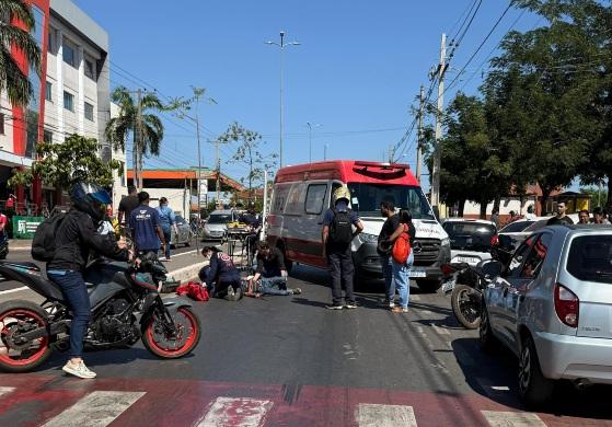 Idoso é atropelado por motociclista no bairro Ipase, em VG