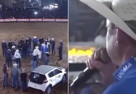 Locutor da Expoagro transforma rodeio em palanque político