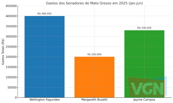 gastos 1° semestre senadores de MT