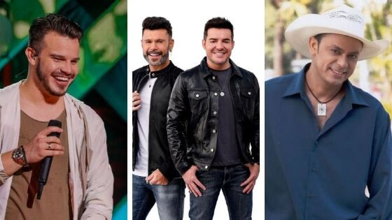 Contratações sem licitação incluem Marcos & Belutti, Frank Aguiar e Matheus Fernandes; eventos ocorrem em setembro