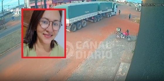 Professora morre atropelada por caminhão em MT