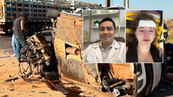 Médico morre e namorada fica ferida após acidente na MT-242.