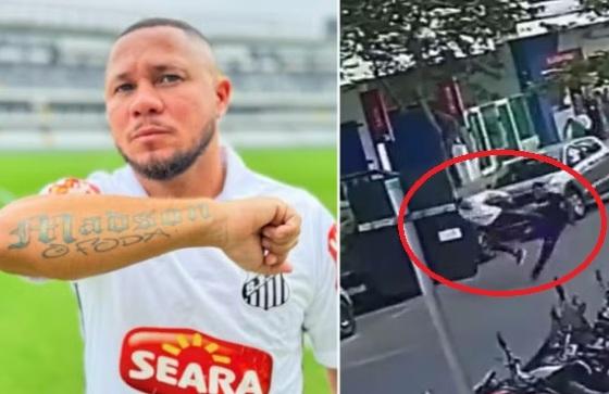Ex-jogador Madson acerta “voadora” em suspeito após assalto em frente à sua barbearia