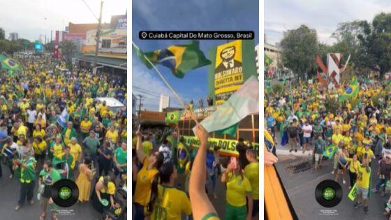 Ato em Cuiabá pede impeachment de Moraes e retorno de Bolsonaro