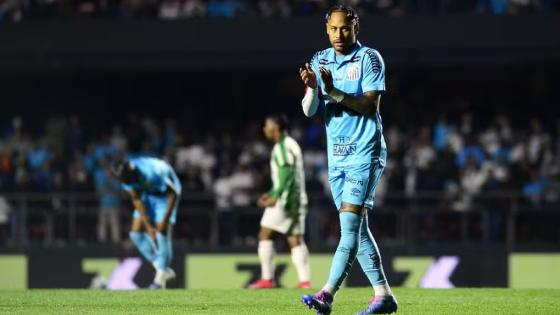 Neymar celebra fase no Santos e critica gramado do Palmeiras.